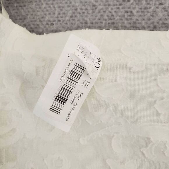 NWT LAUREN Ralph Lauren Women's White Cotton Silk Off-The Shoulder Blouse Small - Picture 3 of 6